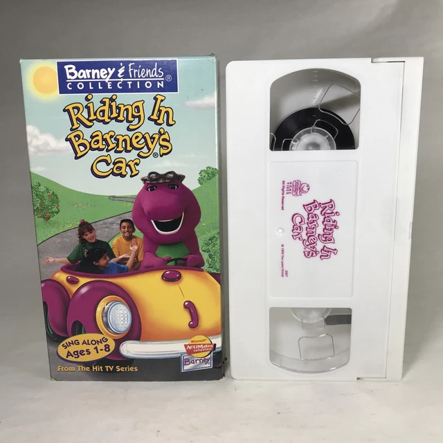 RIDING IN BARNEYS Car VHS Tape 1995 Barney Purple Dinosaur Kids Show ...