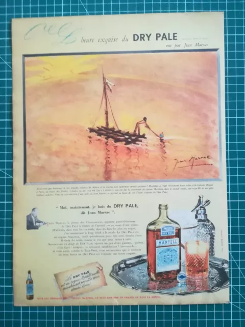 300 Publicité ancienne 1960 cognac Martell Dry Pale