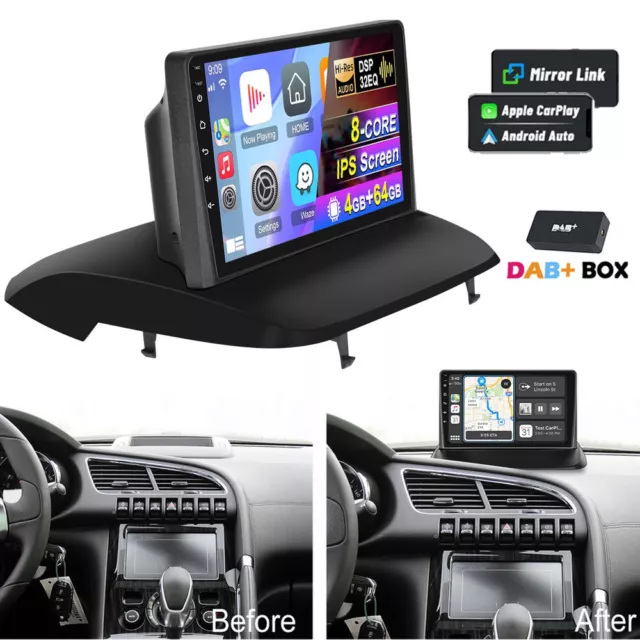 Android13 4+64G Autoradio Für Peugeot 3008 2013 5008 2010-2014 Navi Carplay +DAB