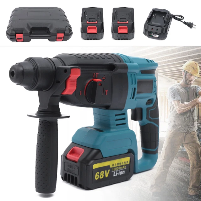 ELECTRIC ROTARY DEMOLITION Jack Hammer Cordless Hammer Drill +2 Battery