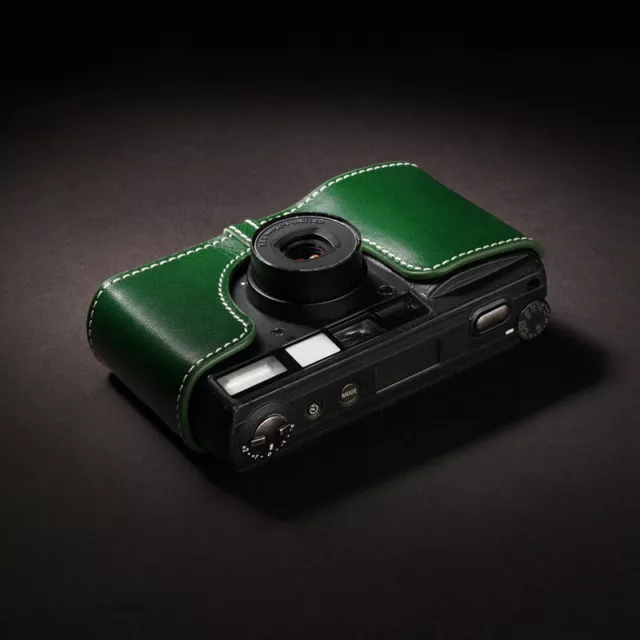 Handmade Real Leather Half Camera Case Bag Protection Cover Fit For Ricoh GR1V