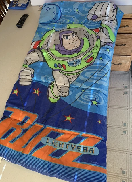 Vintage Toy Story Buzz Lightyear Kids Sleeping Bag Made in USA 90’s Disney Pixar