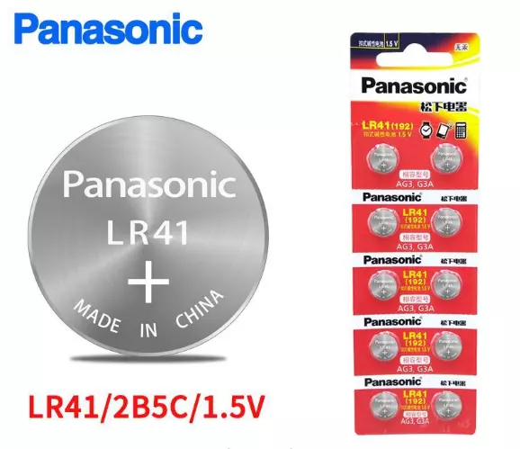 10 x LR41 Genuine Panasonic 0%Hg 1.5V G3A/AG3/192 Alkaline Battery  AU STOCK