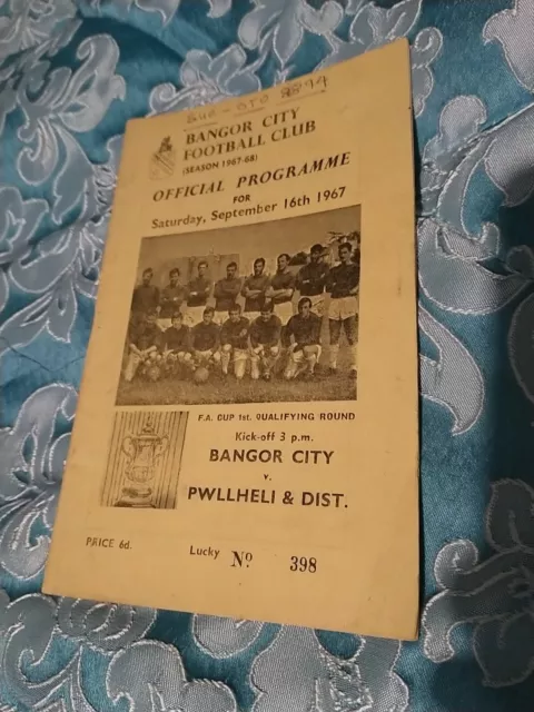 Bangor City vs Pwllheli & District 67/8 FacQ