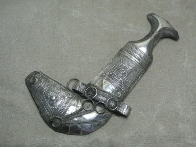 Antique Jambiya Silver Dagger Yemeni Saudi Khanjar