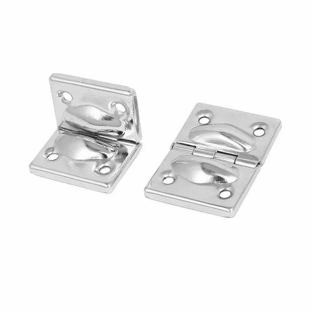 Charnière métal Support Boîte à outils valise Ton Argent 44 x30 mm lot de 2 pcs