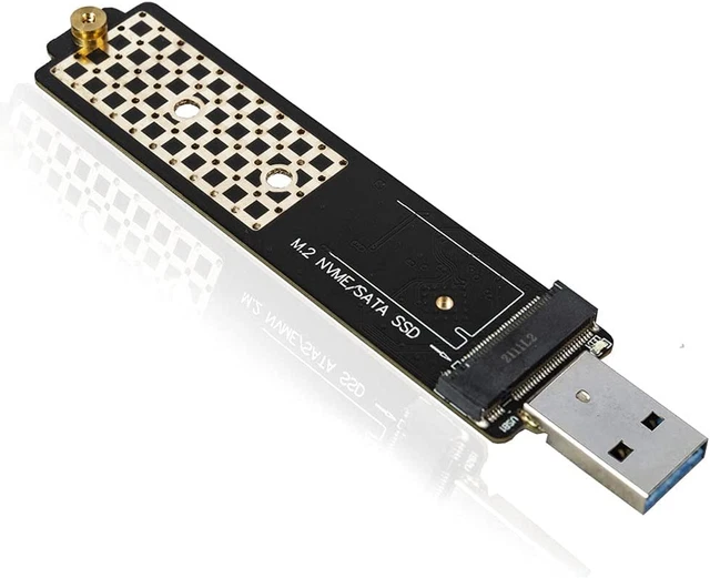 M.2 to USB Adapter, USB3.1 to M.2 NVME Hard Disk Enclosure NGFF PCI-E Protocol,