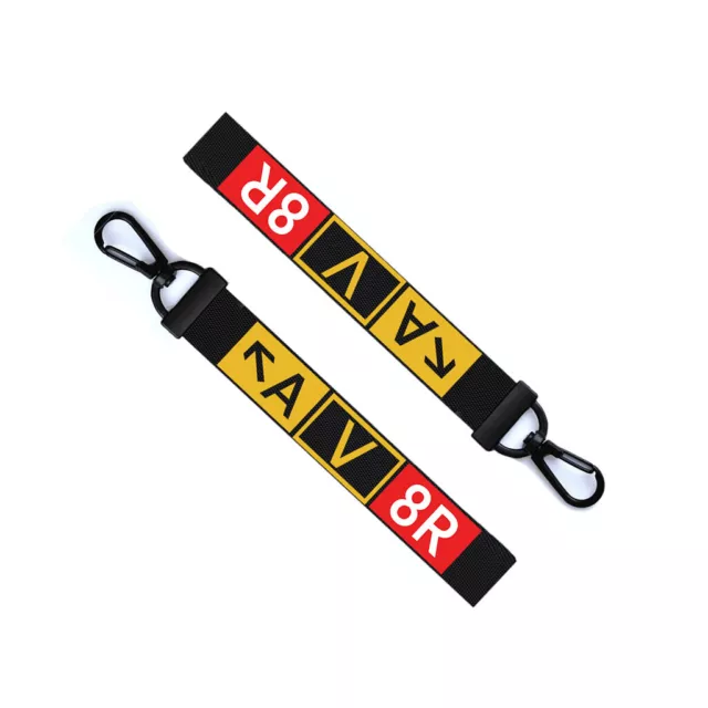 AVIATOR Key Chain Key ring Luggage Text Tag Zipper Pull head Pilot Captain AV8R