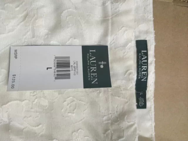 Lauren Ralph Lauren Women's Jacquard Off-the-Shoulder Top (L, White)- brand new 2