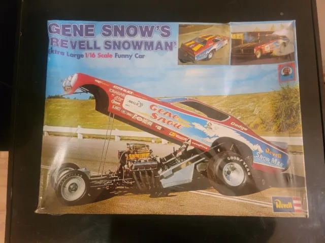 New - R-412 Vintage Revell 1/16 Scale Gene Snow's Revell Snowman Funny Car Kit