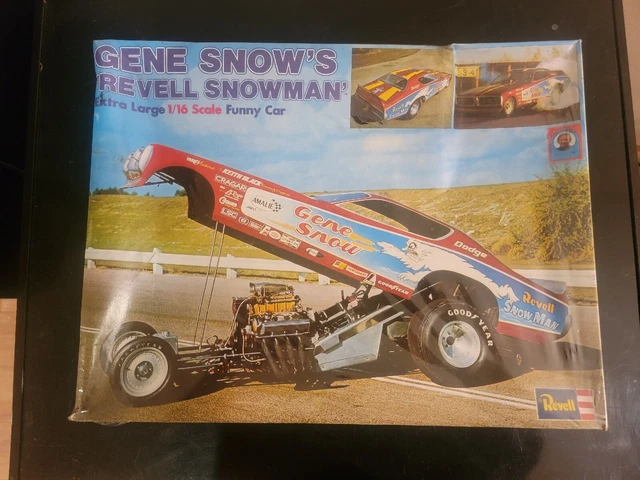 New - R-412 Vintage Revell 1/16 Scale Gene Snow's Revell Snowman Funny Car Kit New - R-412 Vintage Revell 1/16 Scale Gene Snow's Revell Snowman Funny Car Kit