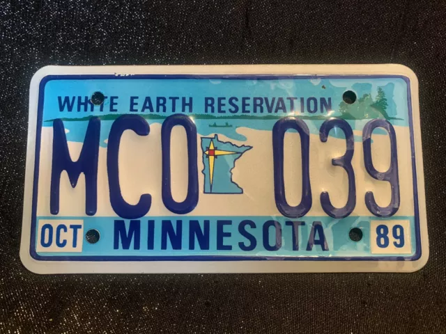 US Kennzeichen Motorrad Tribe White Earth Reservation Minnesota License plate