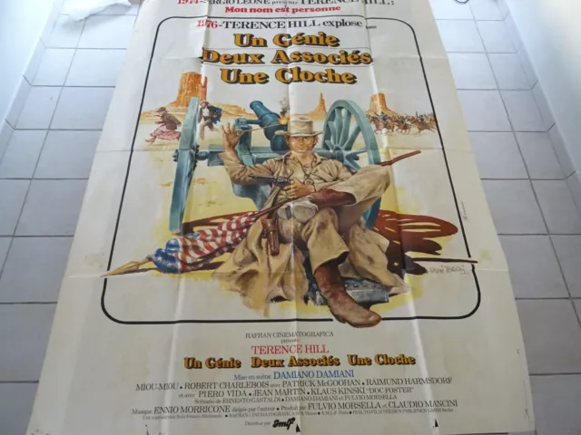 ancienne AFFICHE DE CINEMA UN GENIE DEUX ASSOCIES UNE CLOCHE cinema poster