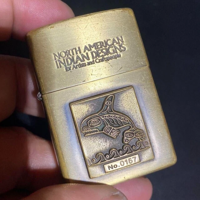 Zippo Oil Lighter Limited edition North American Indian designs No.0157