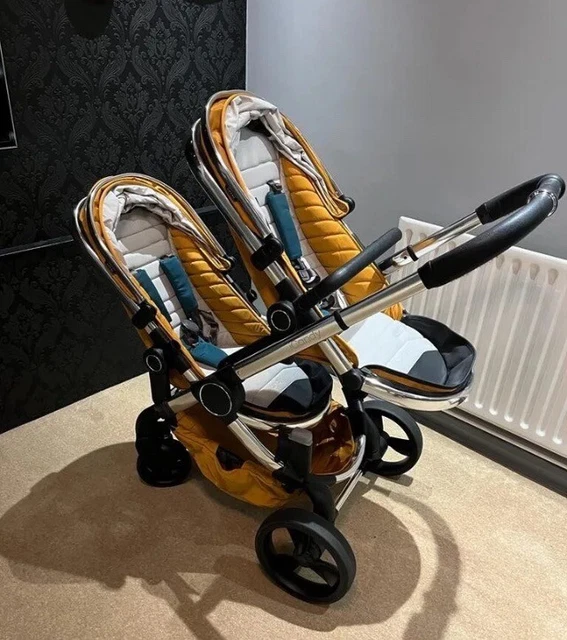 Icandy Peach 5 Double Pushchair Nectar With Chrome Frame
