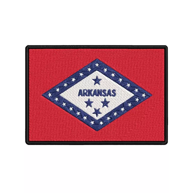 ARKANSAS STATE FLAG embroidered iron-on PATCH EMBLEM applique emblem sleeve