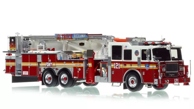 1/50 Fire Replicas FDNY 2013 Seagrave Attacker 95' Tower Ladder 121 Queens New