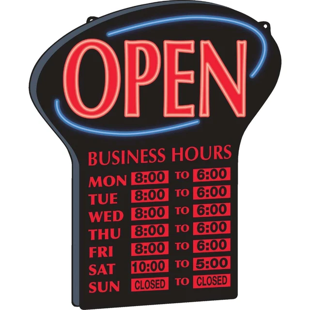 Centurion Indoor Digital Hours OPEN LED Sign 7060330 Centurion 7060330 23.4 In.