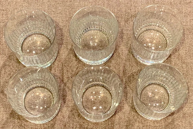 Lot De 6 Verres à Whisky En Cristal 250ml - Design Carré Élégant - Pour Scotch, Cognac, Vin Frais