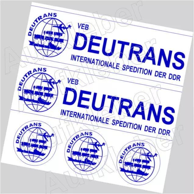 DEUTRANS DDR VEB Spedition Modellbau-Aufkleber-Set Decals Sticker 1:14 - 1:16