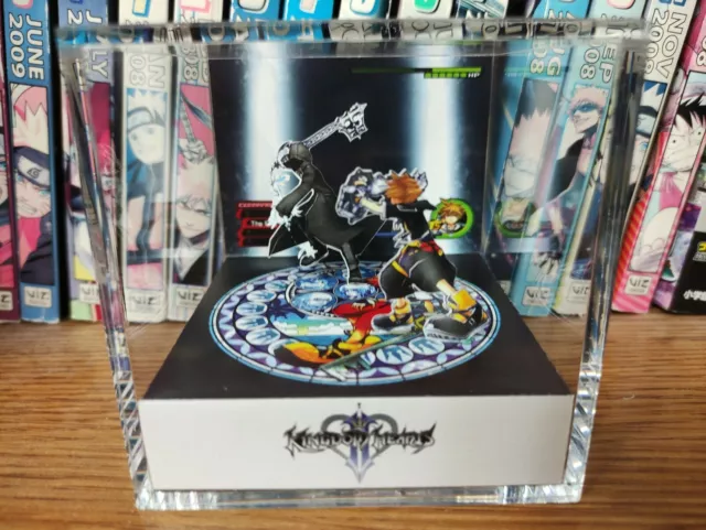 Kingdom Hearts Sora vs Roxas Handmade Diorama - Retro Gaming Cube - Fanart