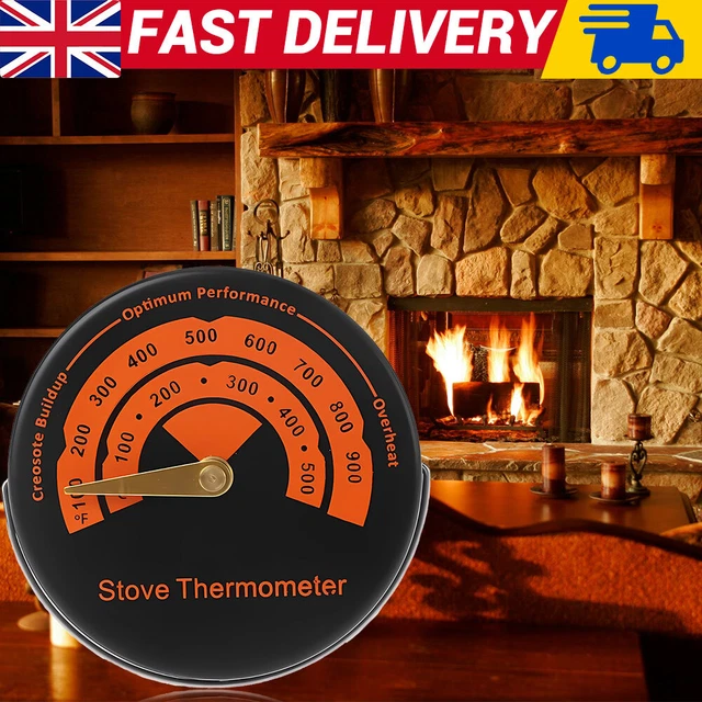 Magnetic Fireplace Fan Stove Thermometer for Log Wood Burner Temperature Gauge