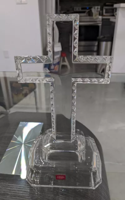 Vintage Cristal D'Arques Crystal Cross  24% Lead Crystal