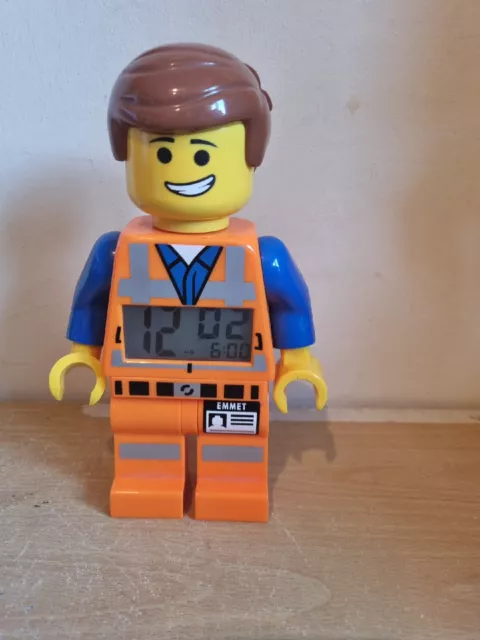 Lego Movie Emmet 9 Inch Digital Alarm Clock Figure (Fully Working) (F7)