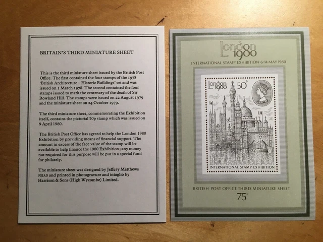 Esposizione Internazionale di Francobolli 3° Foglio Minature 1980
