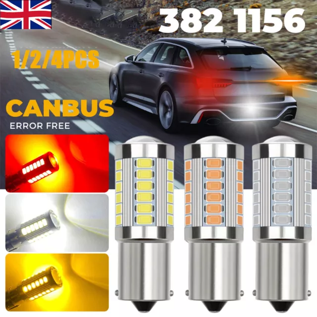 382 P21w Ba15s Led Canbus Reverse White 1156 Indicator 12V FogBrake Light Bulbs