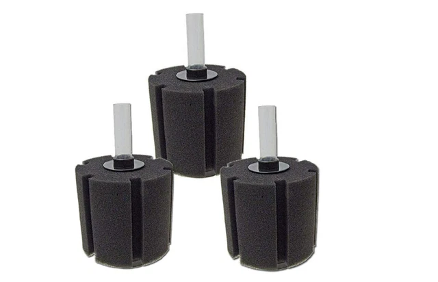 Bio Sponge Filter Betta Fry Aquarium Fish Tank Water Clean Clear 60 Gallon 3 Pcs