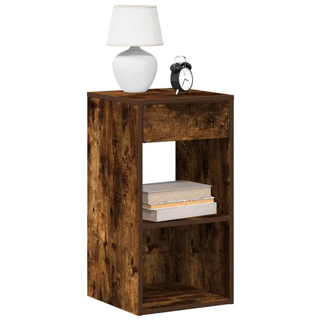1928810 COMODINI CON Cassetto 2 pz Rovere Fumo 35x34x66,5 cm EUR 100,99 ...