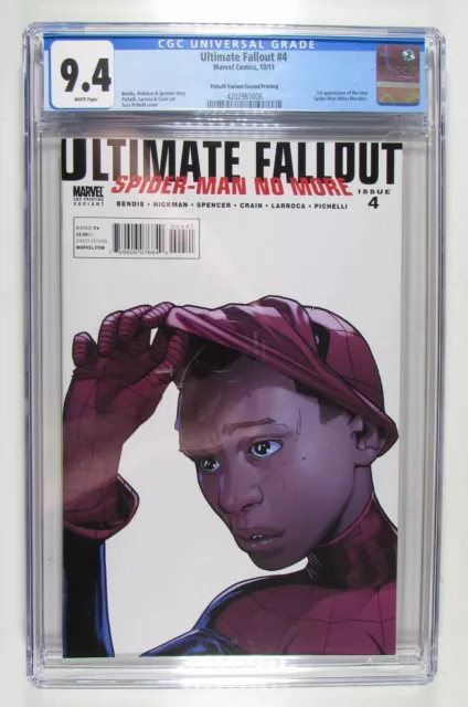 Ultimate Fallout #4d Marvel 2011 CGC 9.4 NM 2nd Print Var 1st App Miles Morales