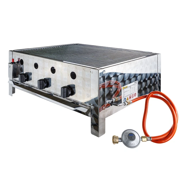 Gasbräter Gasgrill mit Grillrost DGB3 Gastrobräter Tischgrill 3-flammig