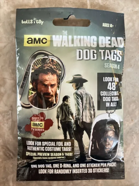 AMC The Walking Dead Season 4 Dog Tags, Brand New 2015