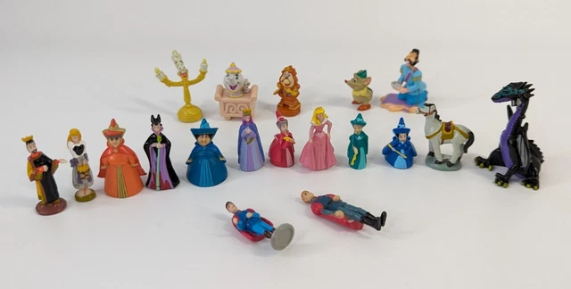 Disney Micro VINTAGE DISNEY MICRO Figures Sleeping Beauty Beast Cinderella Polly ...