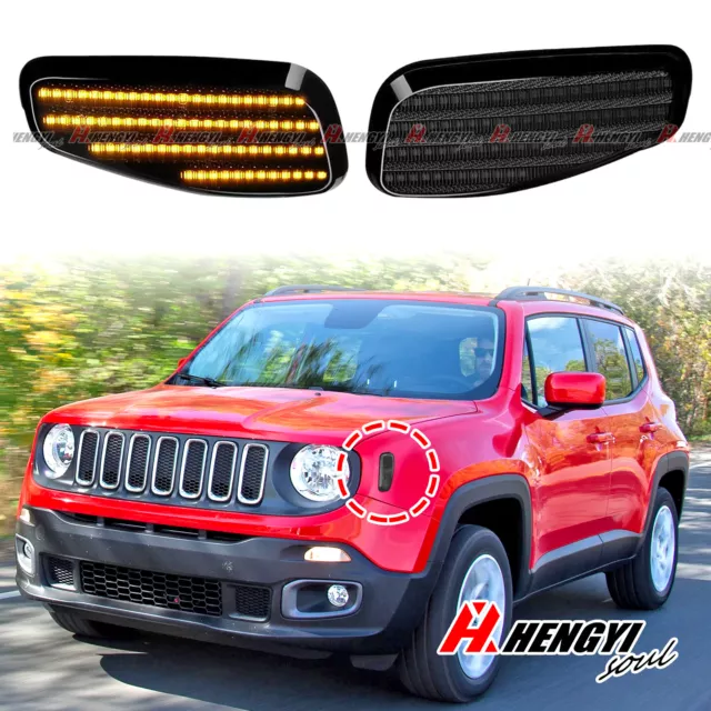 LED Seitenblinker Blinker Blinkleuchte Schwarz passend für Jeep Renegade 2015-22