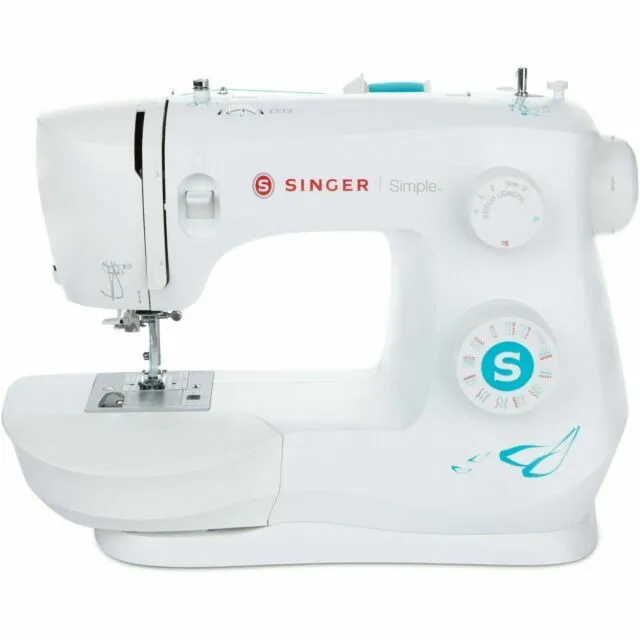 Singer Simple Sewing Machine Model 3221 Blue White Parts Only Powers On