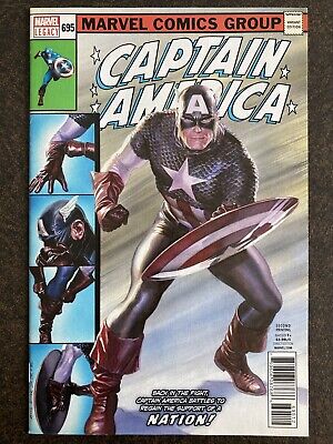 Captain America #695 2Nd Print Variant Alex Ross 2017 Legacy Homage Vf+ Unread