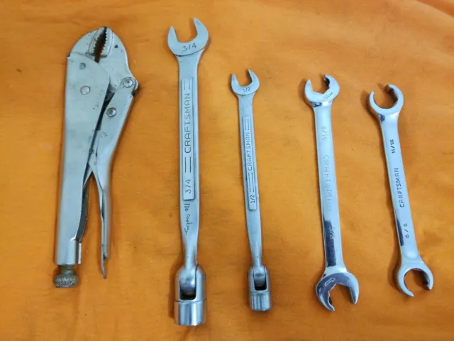 Set Of 5 Pieces Craftsman Combination Wrenches Preowned Excellent Condition 🤑🤗