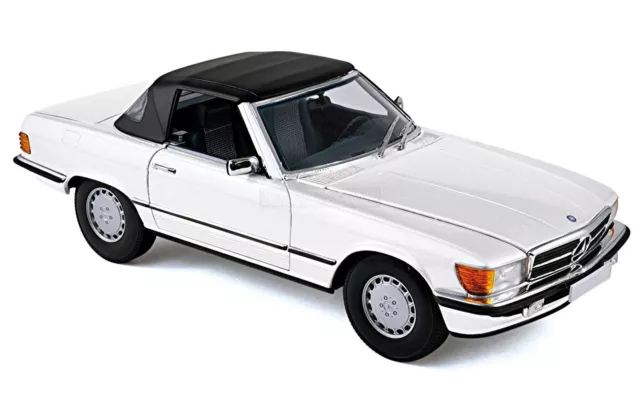 NOREV 1985 Mercedes 300SL (R107) Cabriolet / Soft-Top White Color *New Item!