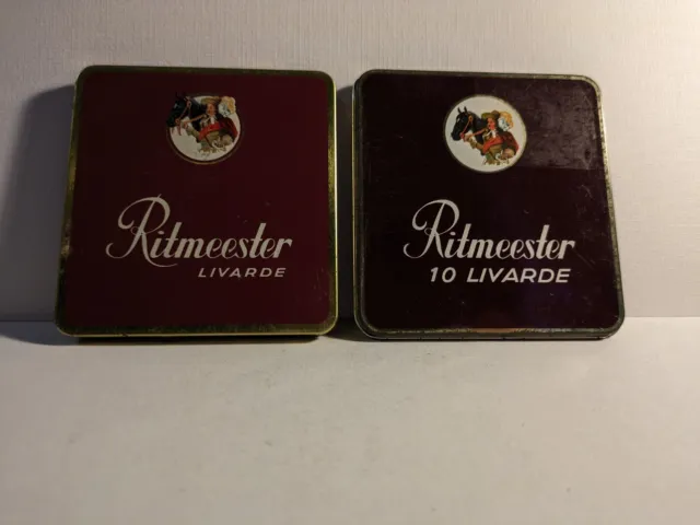 Vintage Collectable Ritmeester Livarde Cigars Cigarette Tobacco Tin Holland