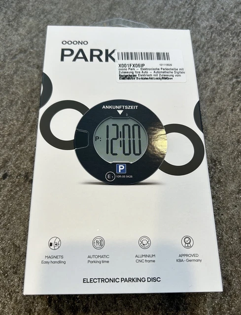 ooono Park - elektronische Parkscheibe mit Zulassung nach StVO   NEU OVP