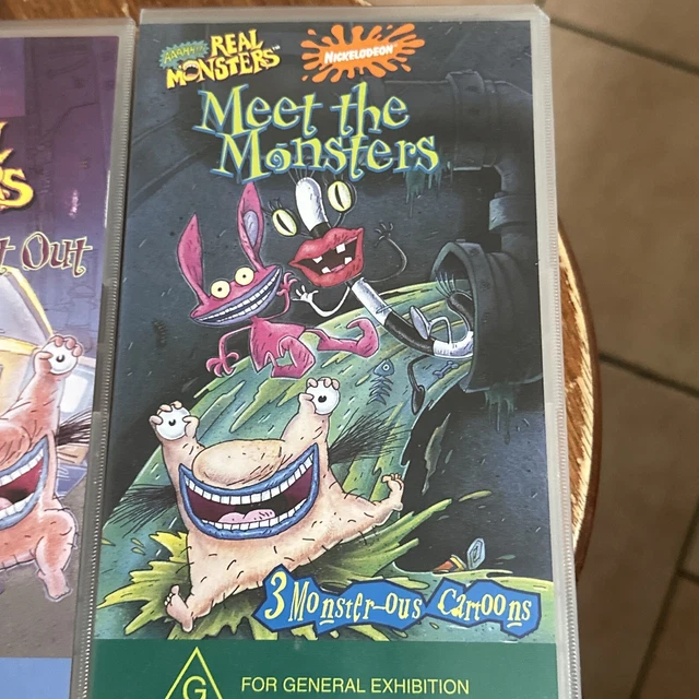 2 NICKELODEON REAL Monsters Vhs Tapes Meet The Monsters & Night Out -E1 ...