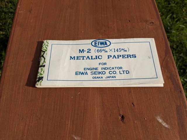 VINTAGE ENGINE INDICATOR Papers by EIWA Seiko x 20 sheets £10.00 ...
