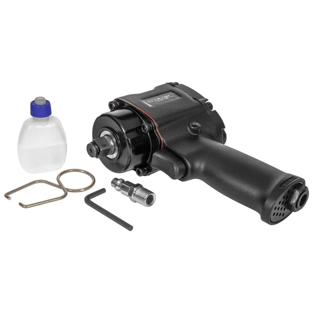 Heavy Duty 1/2" Drive Air Impact Wrench Composite Pneumatic 500ftlb Torque Black