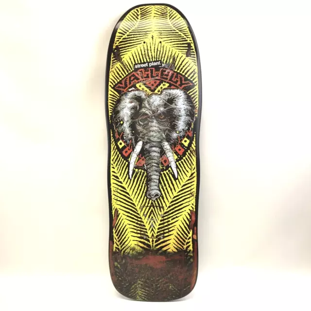 Mike Vallely Street Plant Yellow Skateboard Deck; Public Domain, Elephant Signed