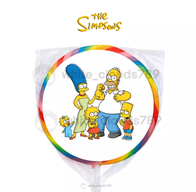 24 THE SIMPSONS Homer Bart 1.67 Sticker Labels for Bag Party Favor Birthday  $3.75 - PicClick