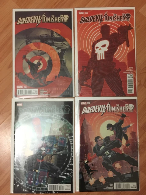 Daredevil Punisher #1 2 3 4 COMPLETE SET RUN LOT (2016 Marvel) -- NM!