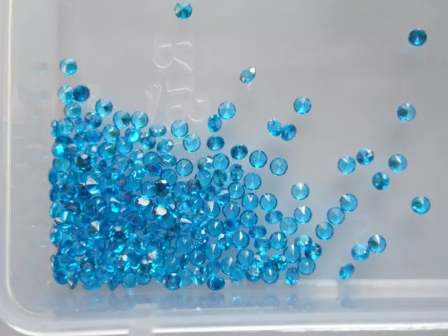 2mm Blue cubic zirconia brilliant cut round gemstones 4 stones for £1.